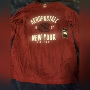 NWT Aeropostale Men's Burgundy Long Sleeve Tee Size L